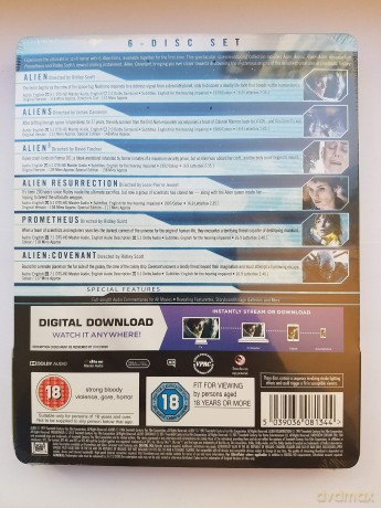 ALIEN 6-Film Collection, Zavvi exklusiv Steelbook, Regionfree [6xBlu-Ray]