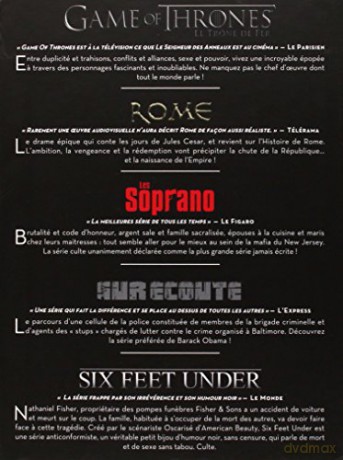 HBO découverte - Saisons 1 - Game of Thrones + The Soprano + Rome + Sur écoute + Six Feet Under [DVD]