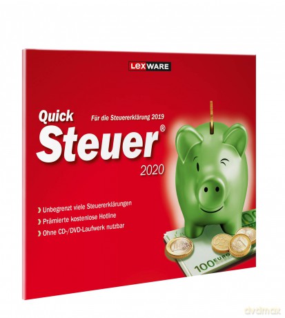 Lexware QuickSteuer 2020 für das Steuerjahr 2019|in frustfreier Verpackung|Einfache und schnelle Steuererklärungs-Software für Arbeitnehmer, Familien, Vermieter, Studenten und Rentner [CD]