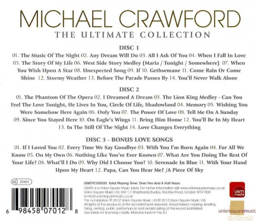 MICHEAL CRAWFORD The Ultimate Collection 3 cd Version. [CD]