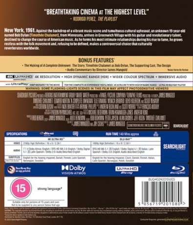 A Complete Unknown (Kompletnie nieznany) [Blu-Ray 4K]+[Blu-Ray]
