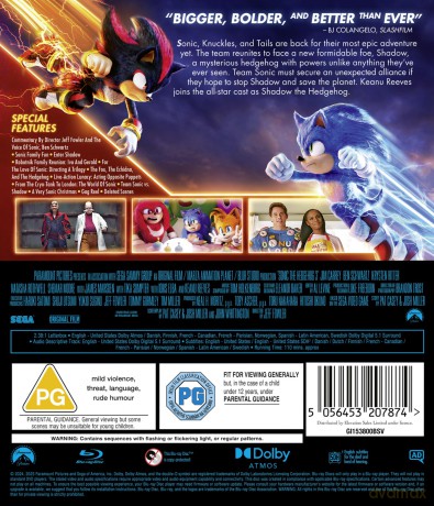 Sonic The Hedgehog 3 (Sonic 3: Szybki jak błyskawica) [Blu-Ray]