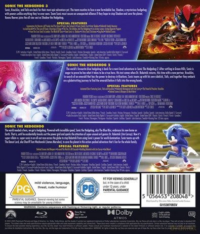 Sonic The Hedgehog 3-Movie Collection [Blu-Ray]