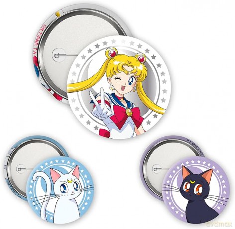 SAILOR MOON - Przypinki - Sailor Moon, Luna & Artemis