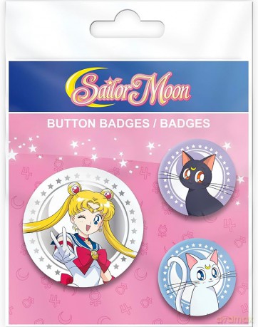 SAILOR MOON - Przypinki - Sailor Moon, Luna & Artemis