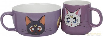 SAILOR MOON - Zestaw śniadaniowy Kubek + Miska - Luna & Artemis