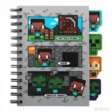 Minecraft notatnik z przekładkami / Minecraft Notebook with Dividers