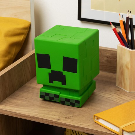 Minecraft silikonowa lampka z akumulatorem Creeper (wysokość: 15 cm) / Minecraft Creeper SquishyGlo Silicone Light Rechargeable (high: 15 cm)