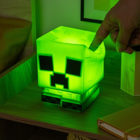 Minecraft silikonowa lampka z akumulatorem Creeper (wysokość: 15 cm) / Minecraft Creeper SquishyGlo Silicone Light Rechargeable (high: 15 cm)