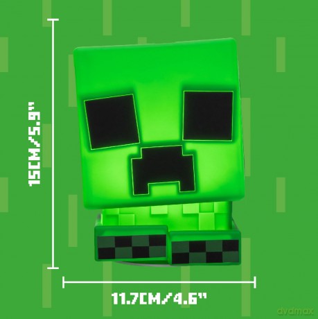 Minecraft silikonowa lampka z akumulatorem Creeper (wysokość: 15 cm) / Minecraft Creeper SquishyGlo Silicone Light Rechargeable (high: 15 cm)