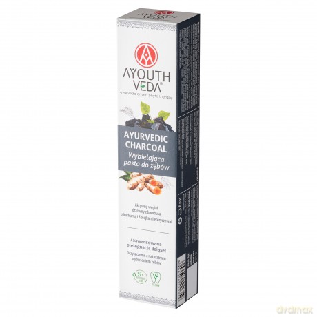 AYOUTHVEDA Ayurvedic Charcoal Pasta do zębów 100 g