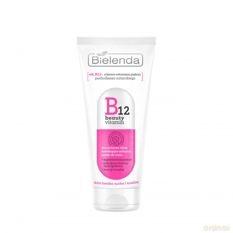 BIELENDA B12 Beauty Vitamin Witaminowe silnie nawilżające mleczne masło do ciała 200 ml