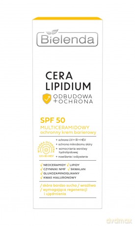 BIELENDA Cera Lipidium Odbudowa + Ochrona Multiceramidowy ochronny krem barierowy SPF50 30 ml