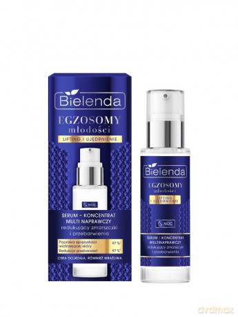 BIELENDA Egzosomy Młodości Serum - koncentrat multi naprawczy na noc, redukujący zmarszczki i przebarwienia 30 ml