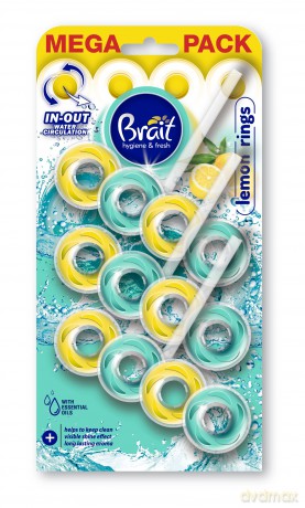 BRAIT Kostka do wc 2-faz Rings Lemon 3 x 40g