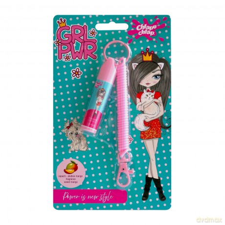 CHLAPU CHLAP Balsam do ust z brelokiem Girl Power - słodkie mango 3.2 g