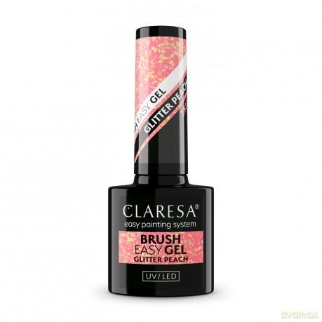 CLARESA Brush Easy Gel Żel do paznokci - Glitter Peach 5 g