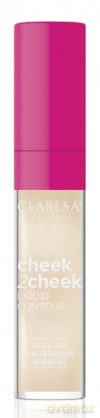 CLARESA Cheek2Cheek Rozświetlacz w płynie 01 Crystal Light 7g
