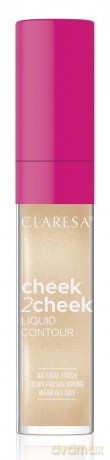 CLARESA Cheek2Cheek Rozświetlacz w płynie 02 Glam Glow 7g