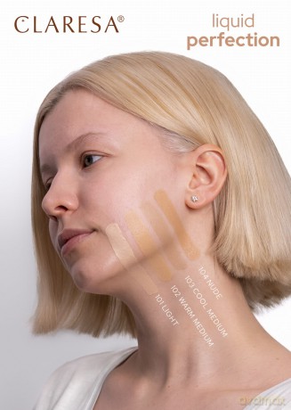 CLARESA Liquid Perfect 2w1 Korektor i podkład kryjący nr 102 34g