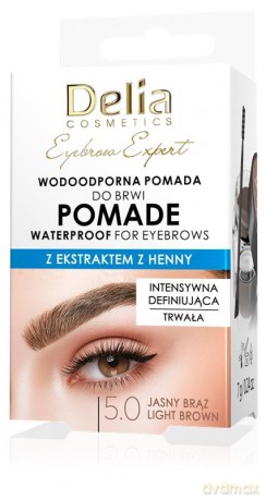 DELIA EYEBROW EXPERT Pomada do brwi 5.0 j.brąz