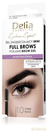 DELIA EYEBROW EXPERT Żel d/brwi 1.0 czerń