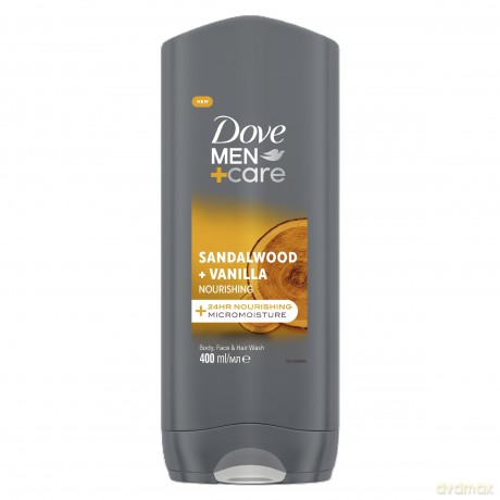 DOVE Men Care Sandalwood + Vanilla Żel pod prysznic dla mężczyzn 400 ml