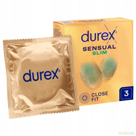 DUREX Sensual Slim Prezerwatywy supercienkie - zwężony kształt 1 op.-3 sztuki