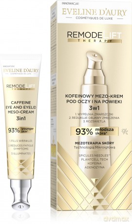 EVELINE D`AURY Remodelift Therapy Kofeinowy Mezo-Krem 3w1 pod oczy i na powieki 15 ml