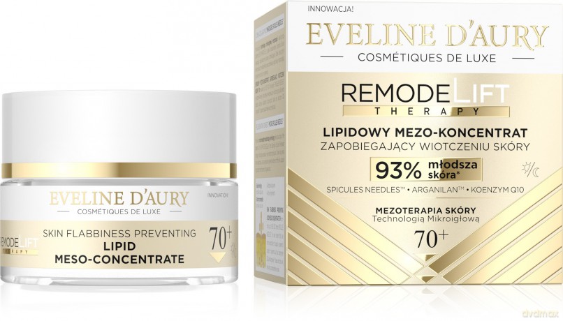 EVELINE D`AURY Remodelift Therapy Lipidowy Mezo-Koncentrat zapobiegający wiotczeniu skóry 70+ na dzień i noc 50 ml