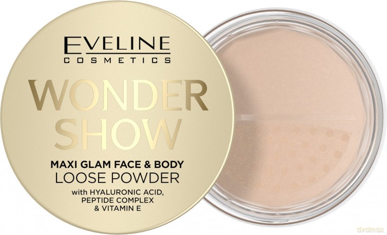 EVELINE Wonder Show Puder sypki rozświetlający do twarzy i ciała - Maxi Glam 6 g
