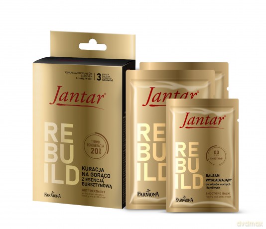 FARMONA Jantar Kuracja na gorąco z esencją bursztynową do włosów suchych i łamliwych 20ml+20ml+10ml