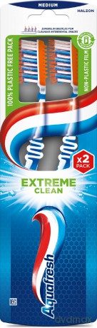 GSK AQUAFRESH Szczoteczka EXTREME CLEAN MED.2szt