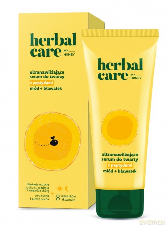 HERBAL CARE My Honey Ultranawilżające Serum do twarzy z peptydami + miód i bławatek na dzień i noc - do cery suchej i bardzo suchej 50 ml