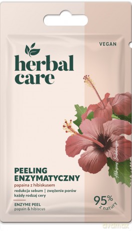 HERBAL CARE Vegan Peeling enzymatyczny do twarzy - Papaina z Hibiskusem 7 g