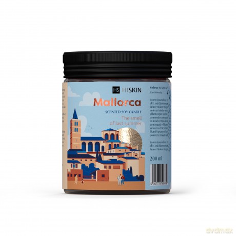 HISKIN HOME Świeca sojowa TRAVEL - MALLORCA 200ml&