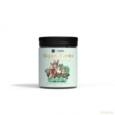 HISKIN HOME Wielkanocna Świeca sojowa HAPPY EASTER - Garden Party 200 ml
