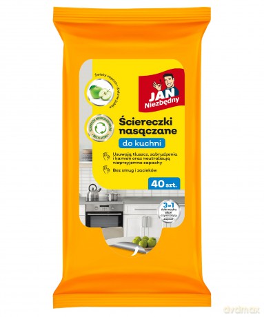 JAN NIEZBĘDNY Ściereczki nasączane do kuchni 3w1 1op.-40 sztuk