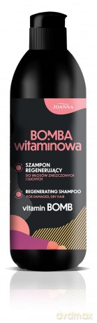 JOANNA Bomba Witaminowa Szampon regenerujący do włosów zniszczonych i suchych 500 ml