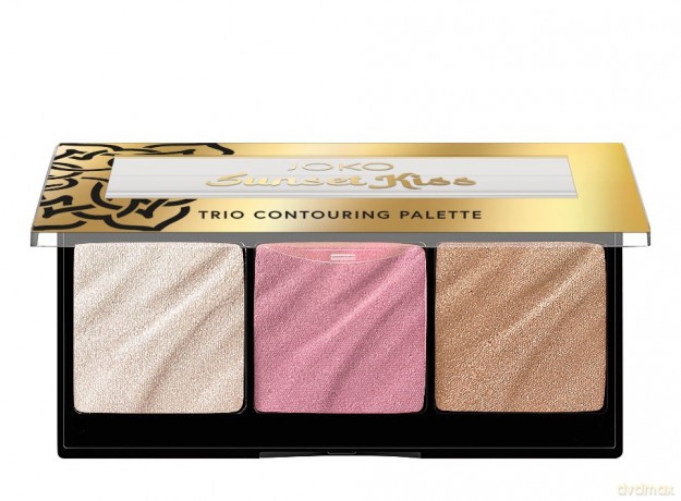 JOKO Sunset Kiss Paletka do konturowania twarzy - róż,rozświetlacz i bronzer