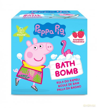 KIDS Świnka Peppa Kula musująca - malina 165 g