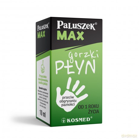 KOSMED Paluszek Max Gorzki Płyn przeciw obgryzaniu paznokci i nawykowemu ssaniu palca 10 ml