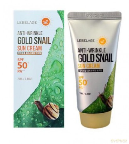LEBELAGE Krem do twarzy SPF 50+ przeciwzmarszczkowy - Ślimak 70 ml