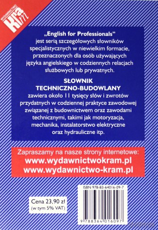 Słownik tech.-budowlany ang-pol, pol-ang [KSIĄŻKA]