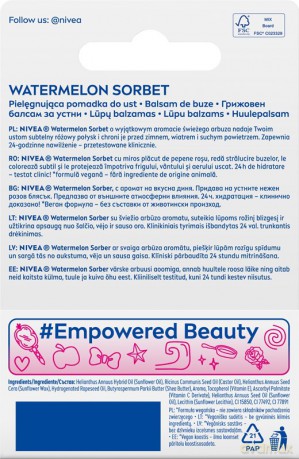 NIVEA Disney Princess Pielęgnująca pomadka do ust Watermelon Sorbet Moana - edycja limitowana 4.8 g