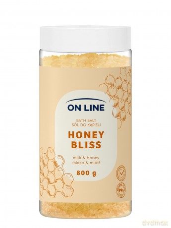 ON LINE Sól do kąpieli Honey Bliss 800 g