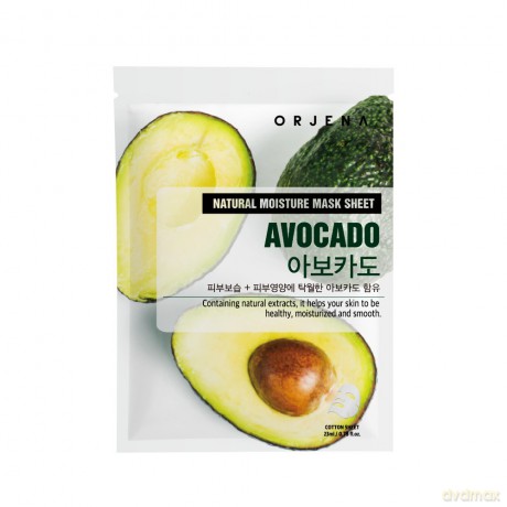 ORJENA Natural Moisture Maska odżywcza w płachcie Avocado 23 ml