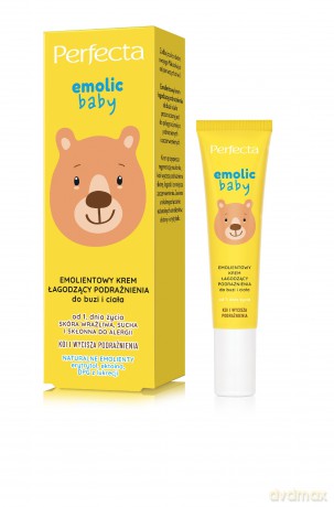 PERFECTA Emolic Baby Emolientowy Krem łagodzący podrażnienia do buzi i ciała 20 ml
