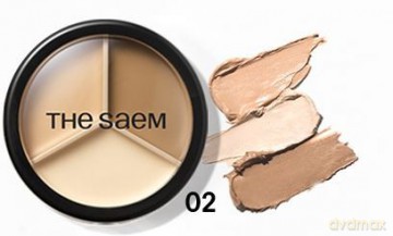 SAEM korektor CP Triple Pot 02 Contour Beige