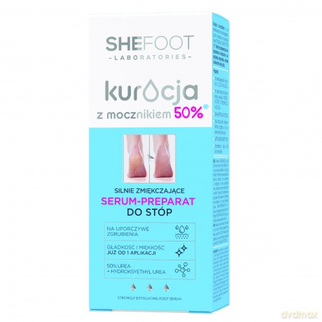SHEFOOT Kuracja z mocznikiem 50% Silnie zmiękczające Serum - preparat do stóp